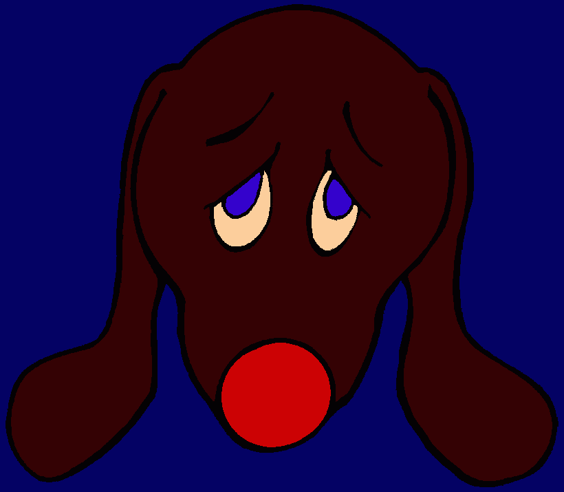 sad puppy coloring page
