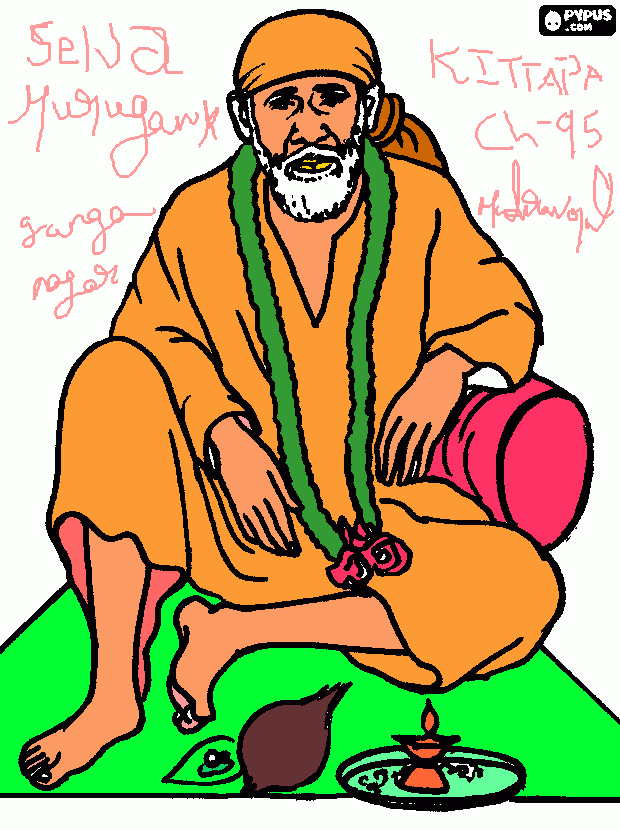 SAI BABA ART coloring page