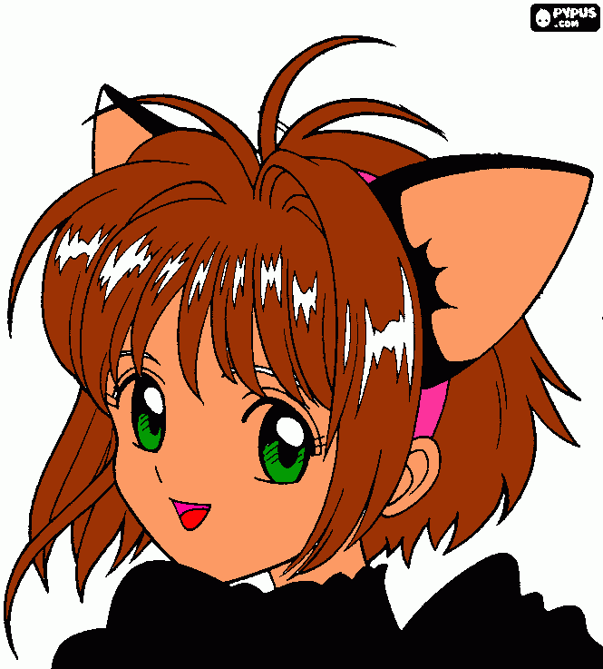 sakura carp captor coloring page