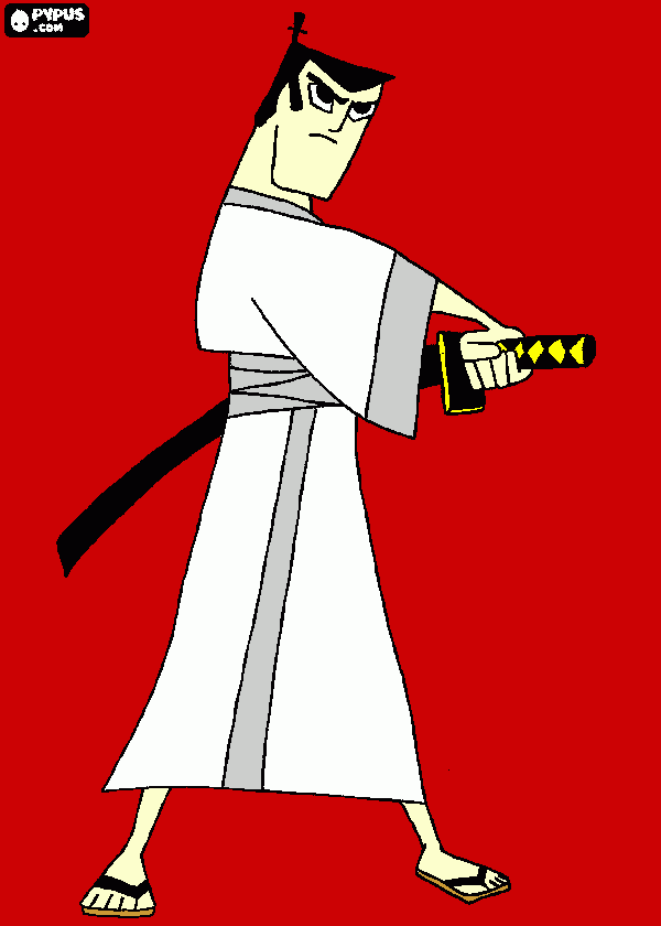 samurai jack coloring page