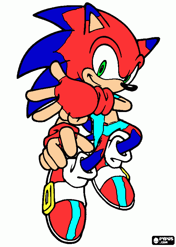 sanic the hedgehog coloring page