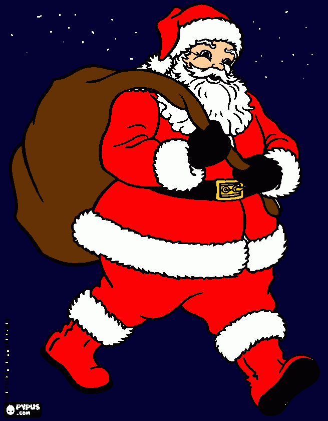 santa's comming coloring page