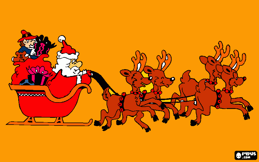 santas slay coloring page