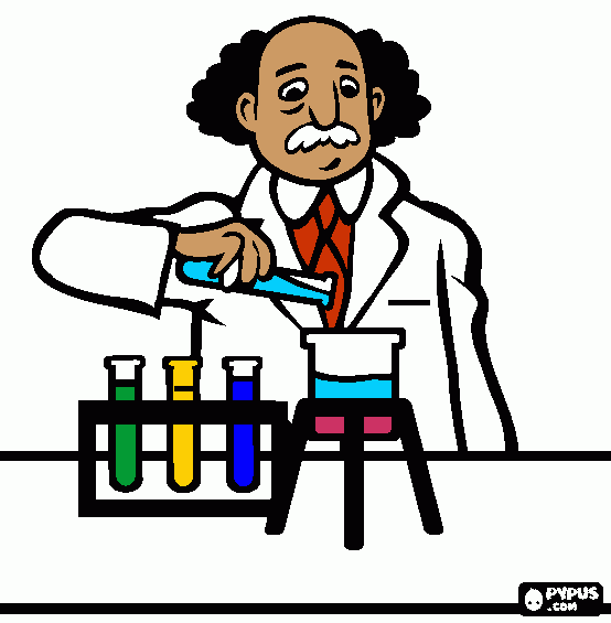 scientist coloring page
