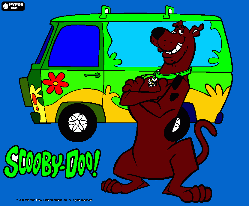 scooby doo van coloring page