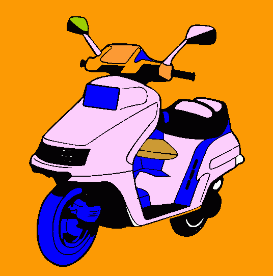 scooter coloring page