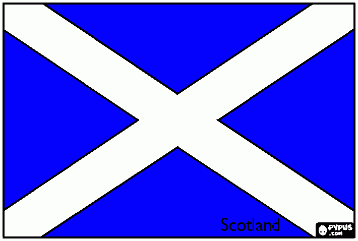 scotland flag coloring page