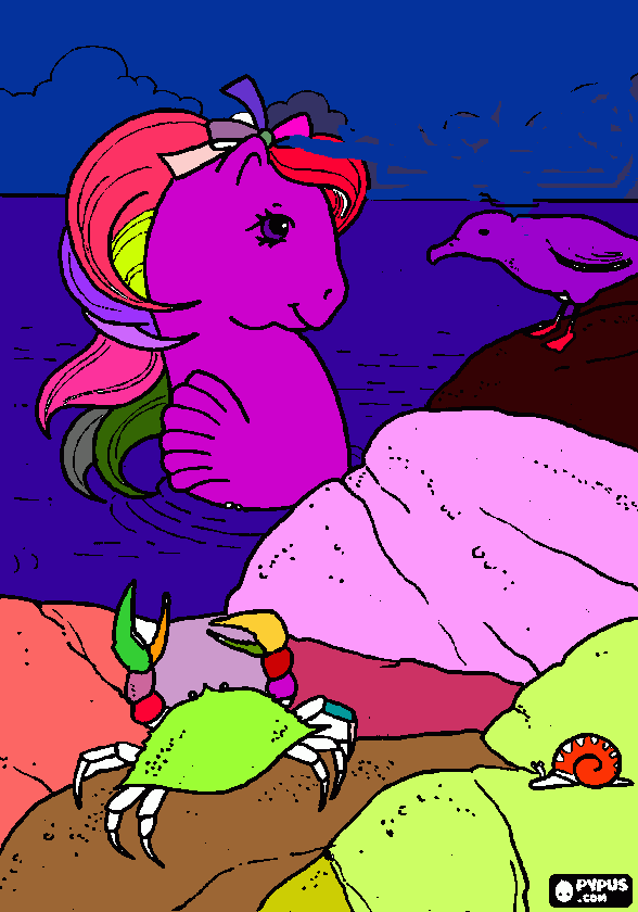 Sea pony coloring page