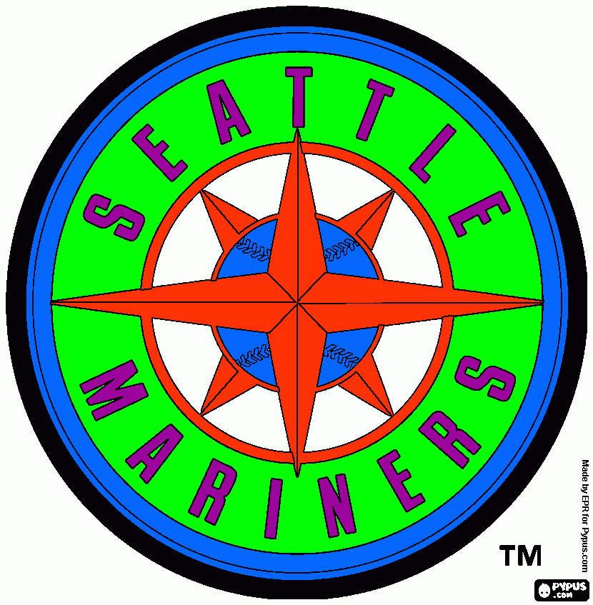 Seattle Mariners logo coloring page