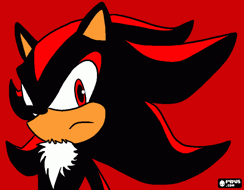 shadow's colours, black, red, tanish and dark red background coloring page