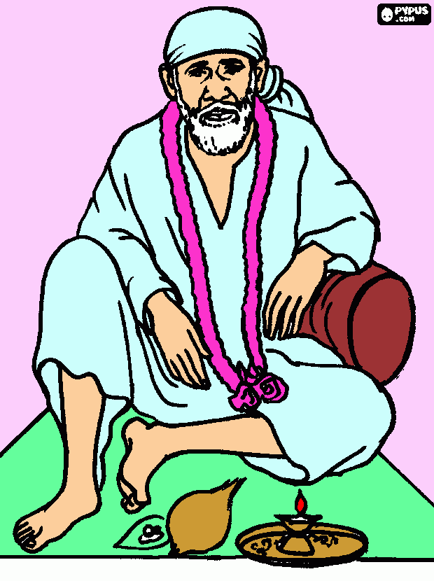 shirdi sai baba coloring page