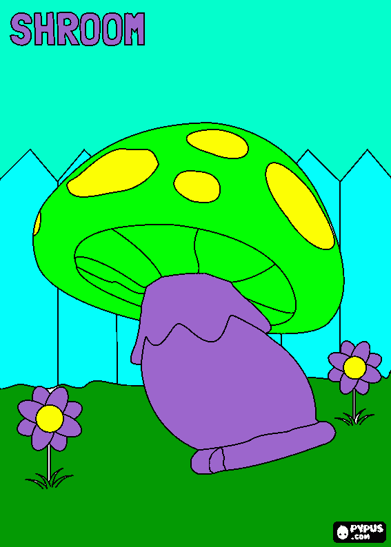 shroom coloring page