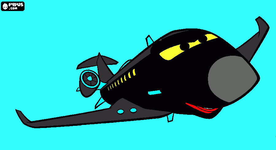 sidney the plane coloring page