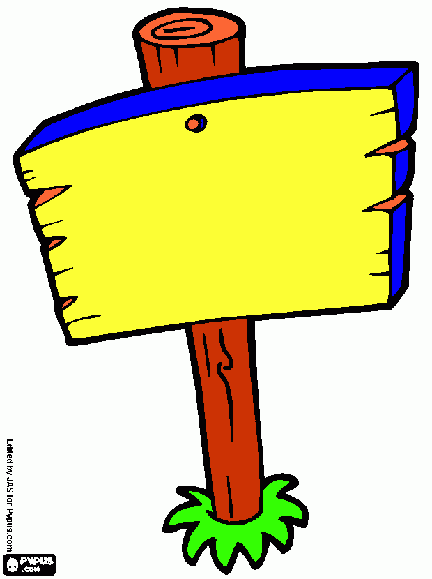 sign coloring page