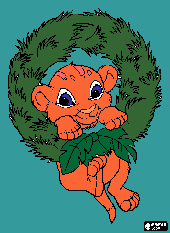 Simba coloring page