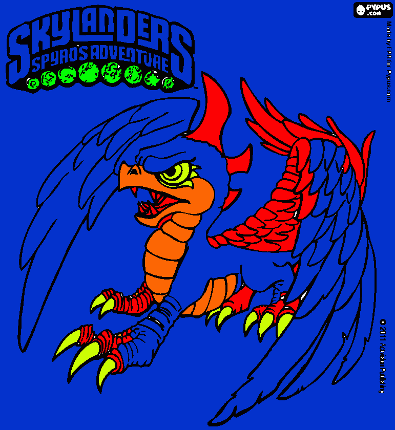 skylander sunburn coloring page