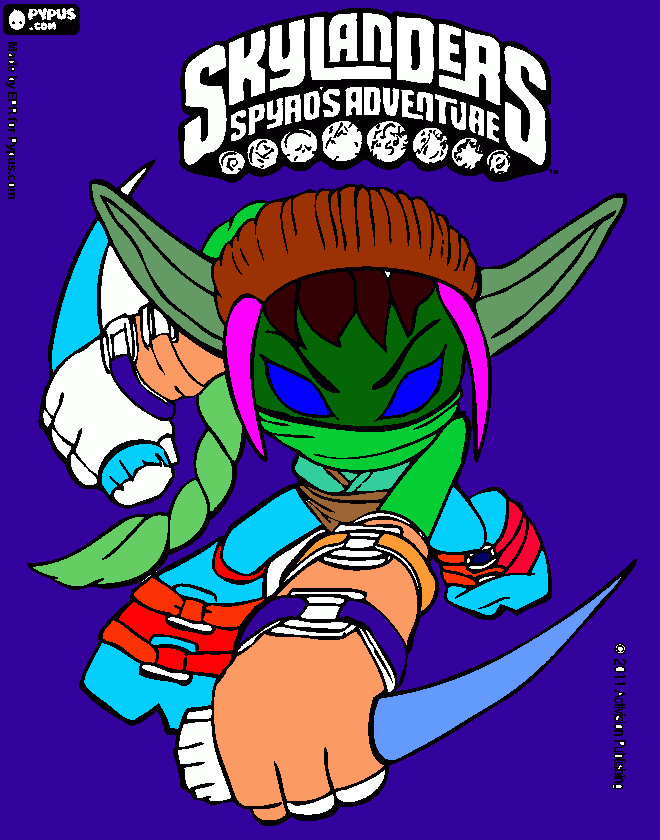 skylander coloring page