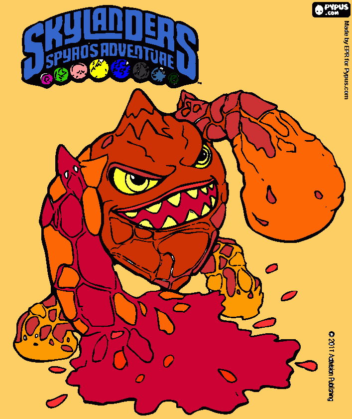 skylanders eruptor coloring page