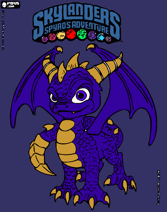 skylanders spyro painting coloring page