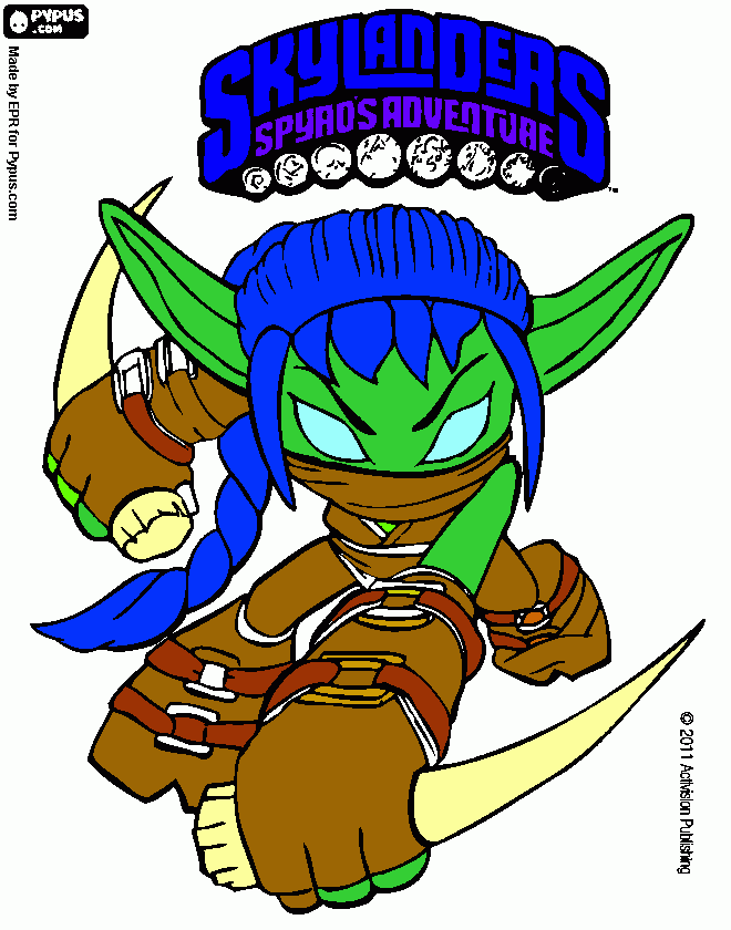 Skylanders Stealth Elf coloring page