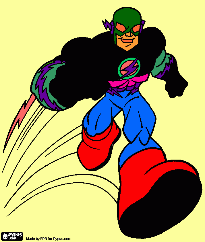 Skyler the Flash coloring online coloring page