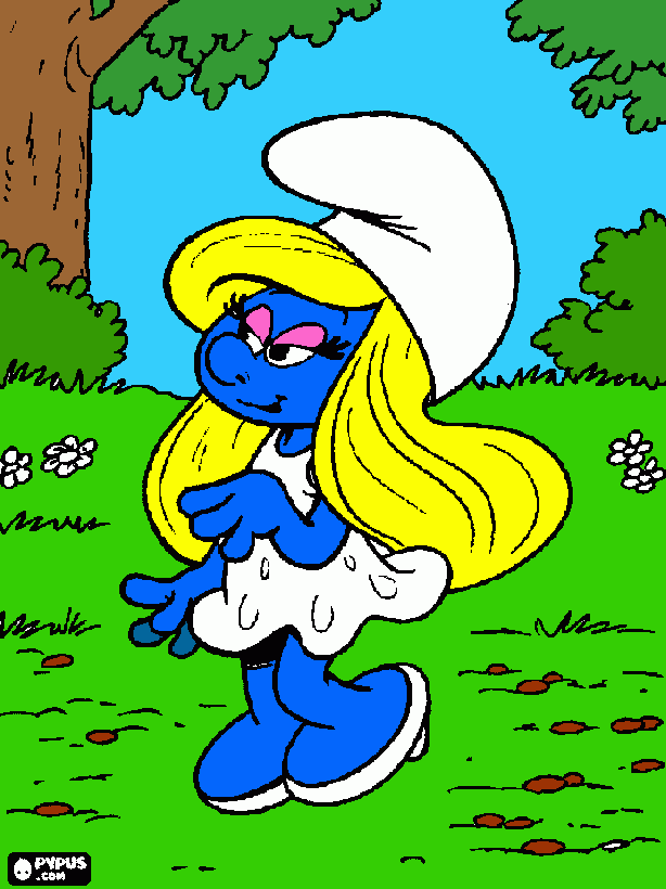 Smurfette coloring page