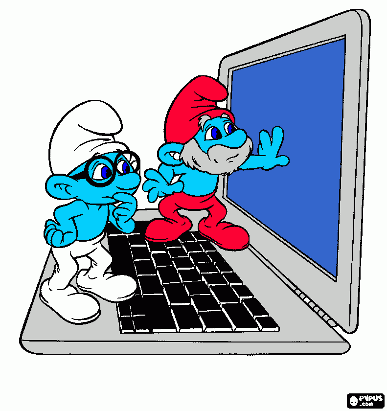 smurfs coloring page