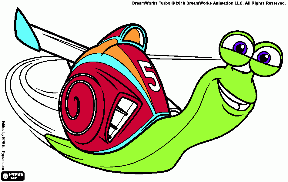 snail coloring page