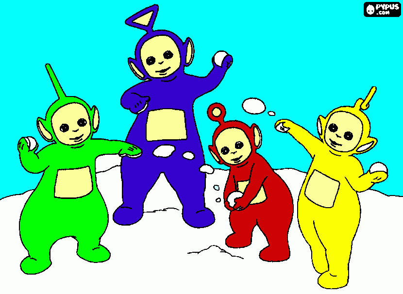 snowballs battle coloring page