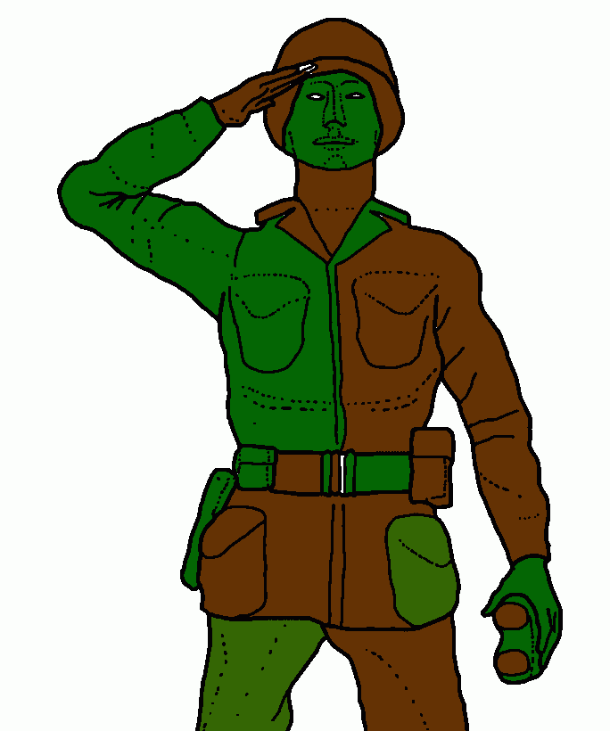 Soldier coloring page