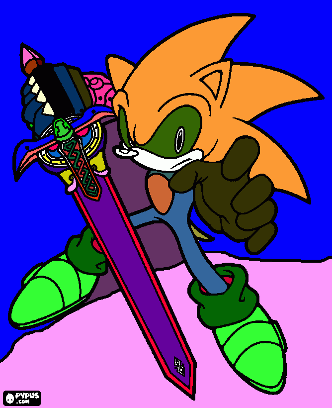 sonic lsd coloring page