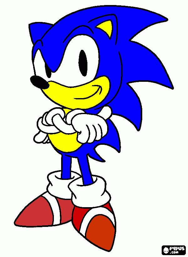 sonic the heghog coloring page