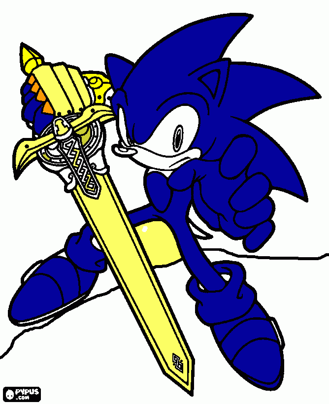 sonic underground coloring page