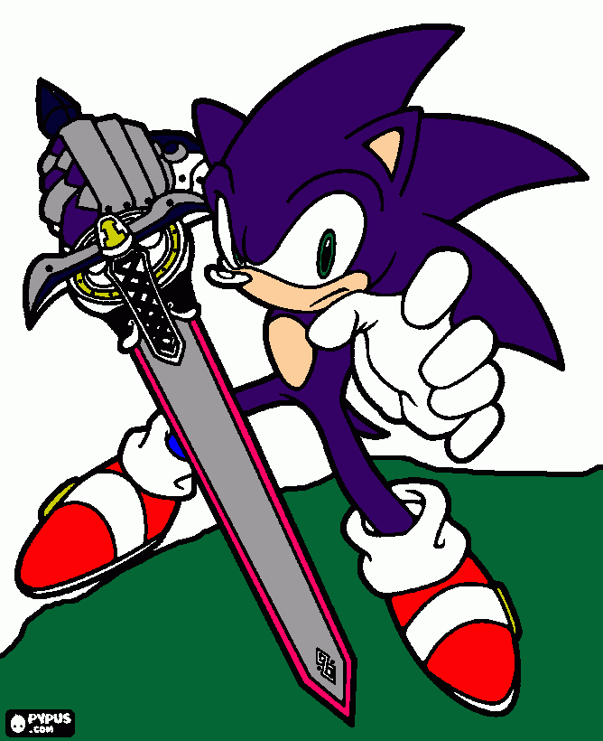 sonic coloring page