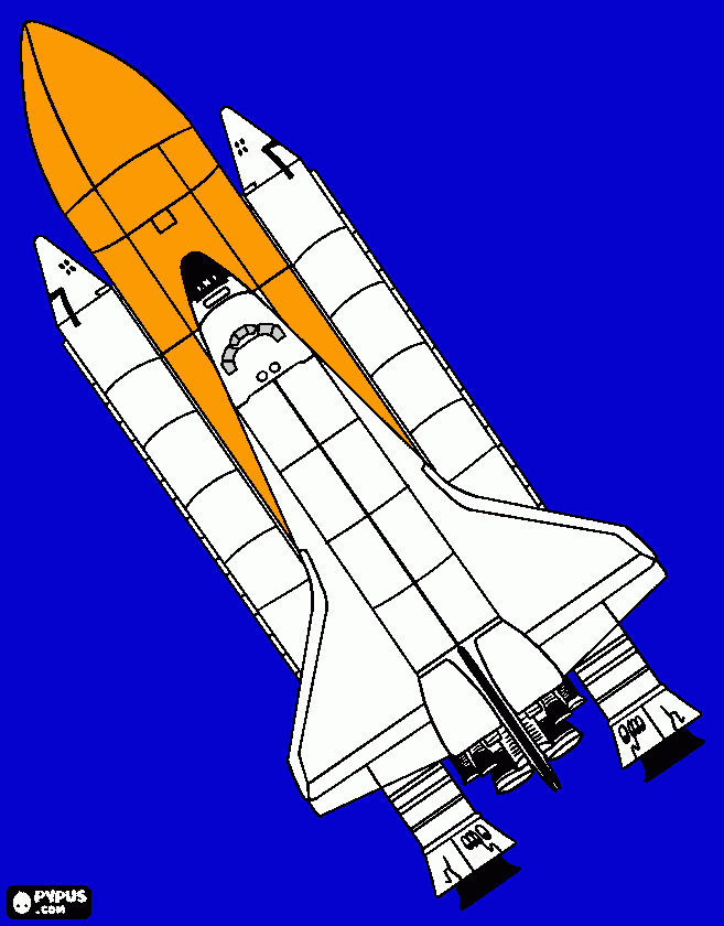 space shuttle coloring page