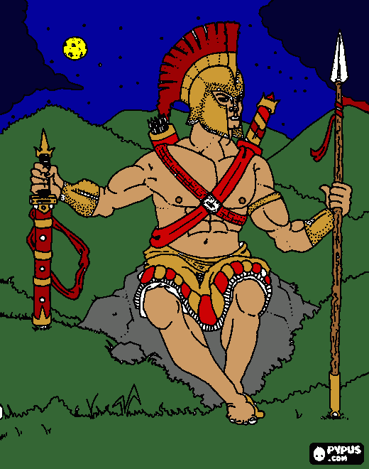 spartan coloring page