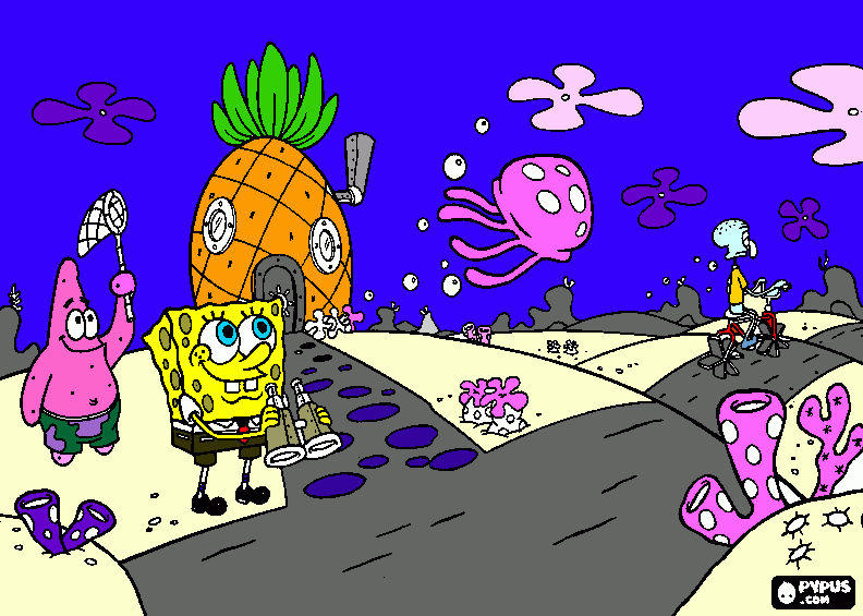 spongebob bitch coloring page