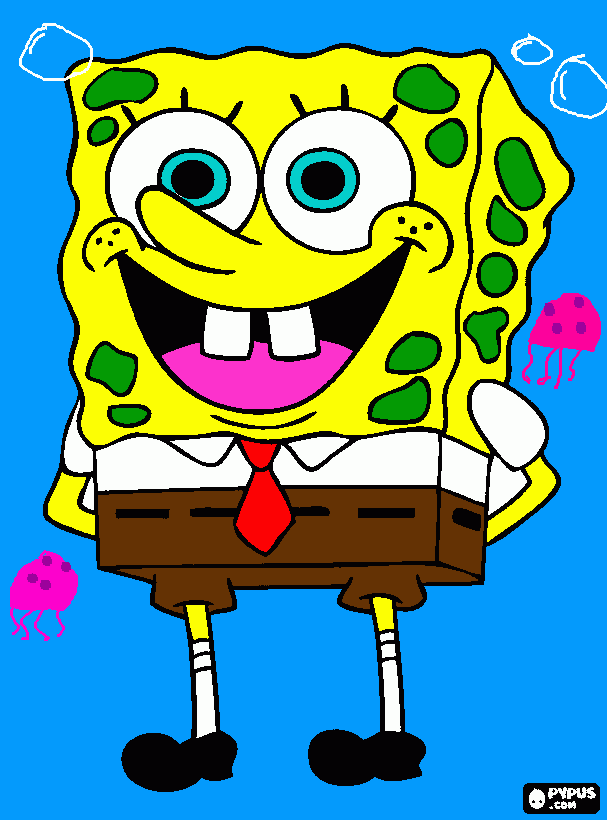 spongebob squaarepants coloring page