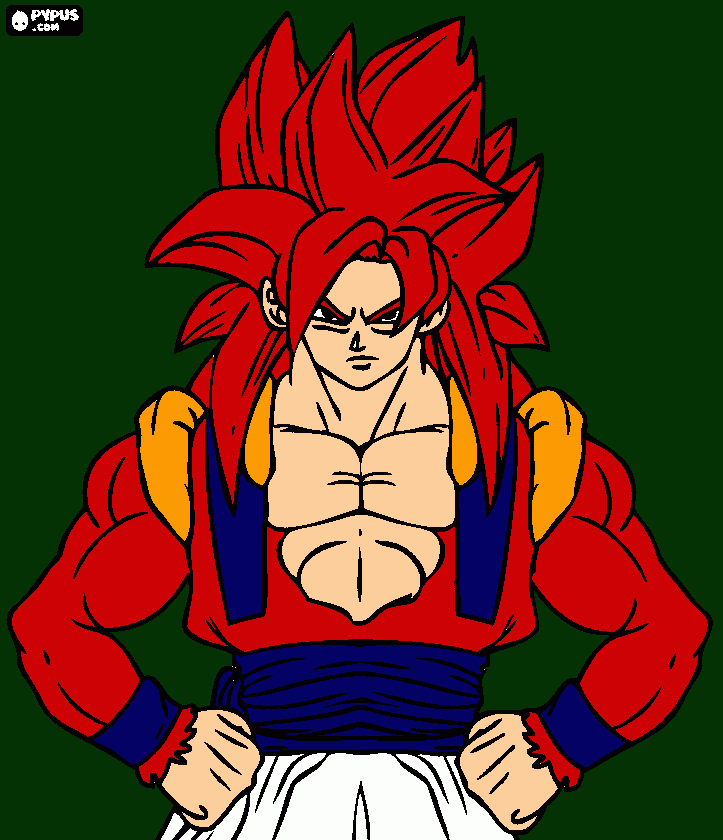 ssj4 gogeta coloring page