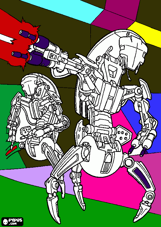 star wars gunner things coloring page