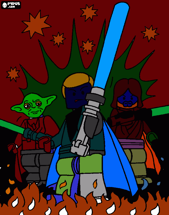 Star Wars Joda et al coloring page