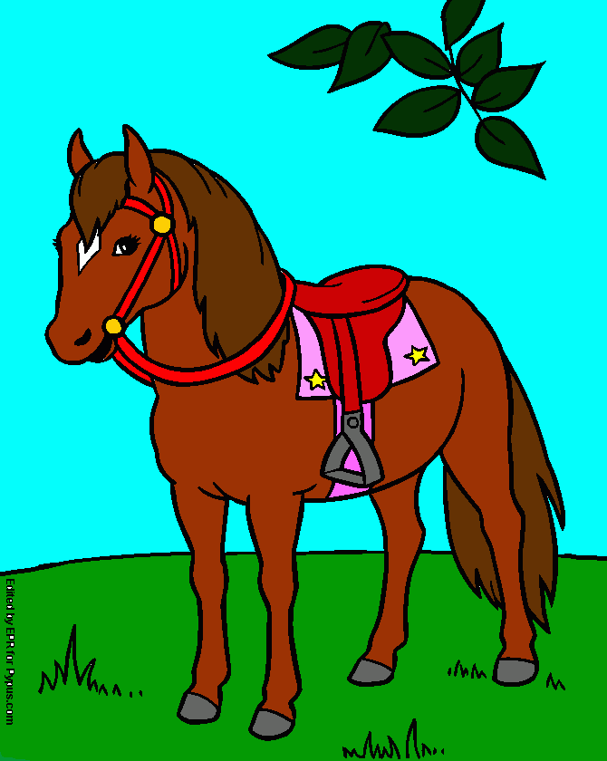 subaru the horse coloring page