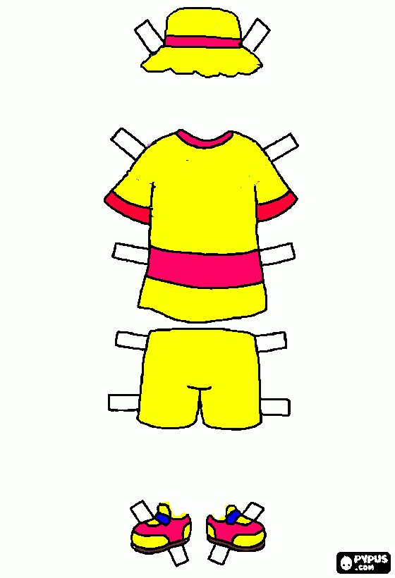 Summer Clothes_girl coloring page