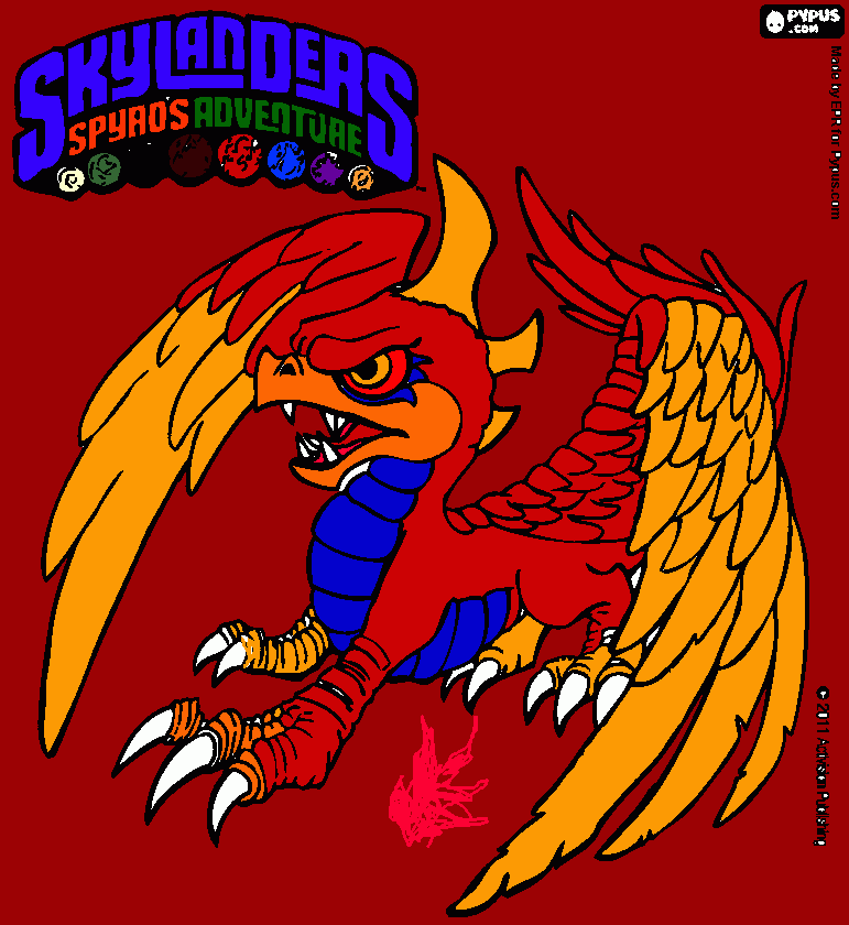 sun burn skylanders spyro's adventures coloring page