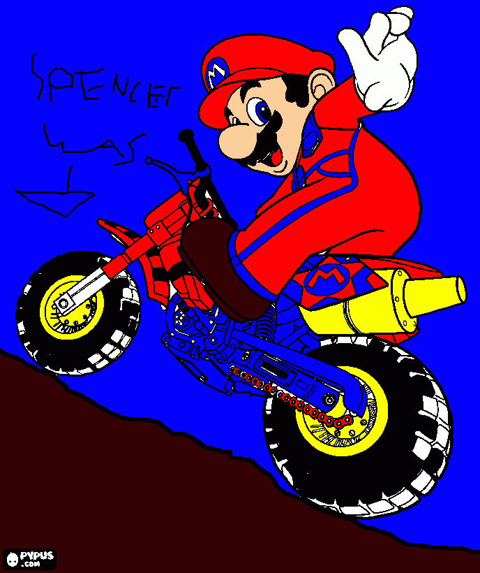 super mario coloring page