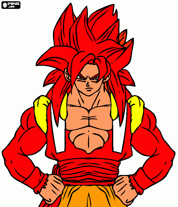 super saiyan 4 gogeta coloring page