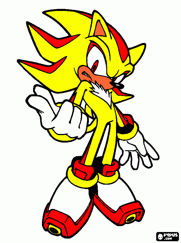 super shadow coloring page