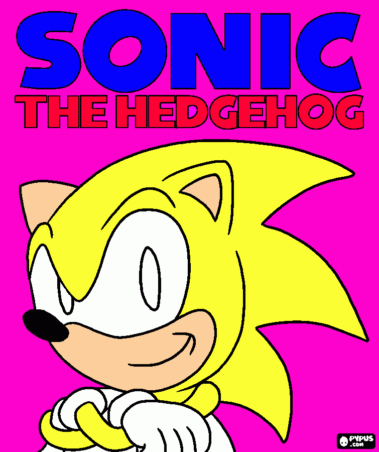 Super Sonic coloring page