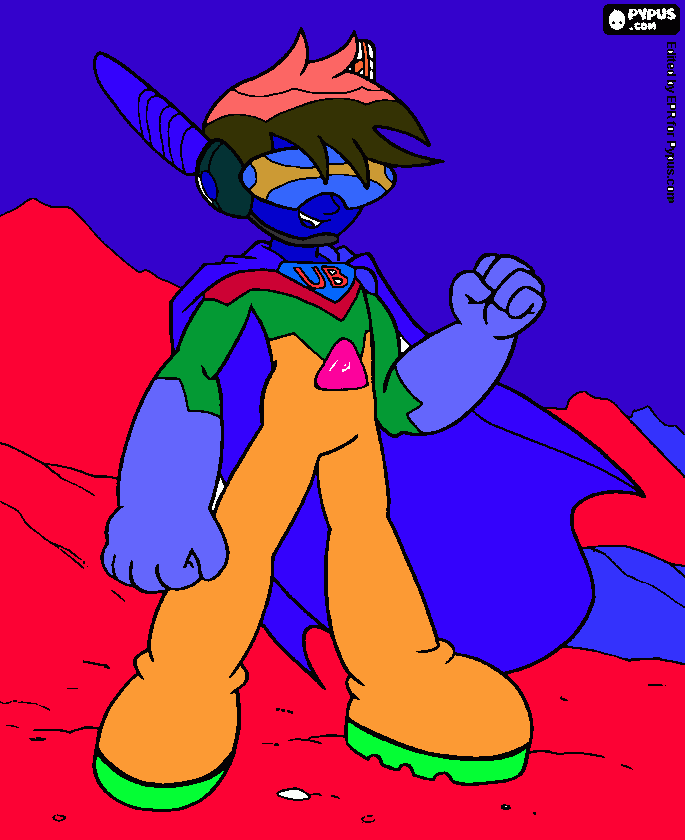 Superhero Alf coloring page