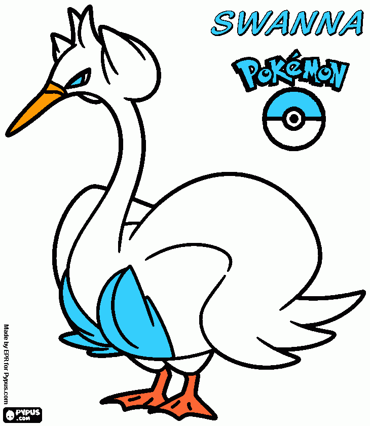 swanna coloring page